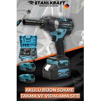 STAHLKRAFT STH 9280 Plus 700 Nm 58Vf 15 pil Akülü Kömürsüz Yüksek Tork Somun Sökme