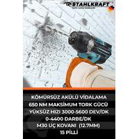 STAHLKRAFT STH 9280 Plus 700 Nm 58Vf 15 pil Akülü Kömürsüz Yüksek Tork Somun Sökme