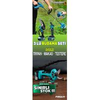 STAHLKRAFT STH 9981  Akülü  Budama Testeresi + Makas + Tırpan